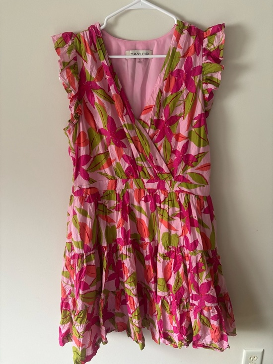 Taylor Dresses & Skirts - Taylor Pink Graduation Dress Ruffle Sleeve Mini Sun Dress Size XL Women